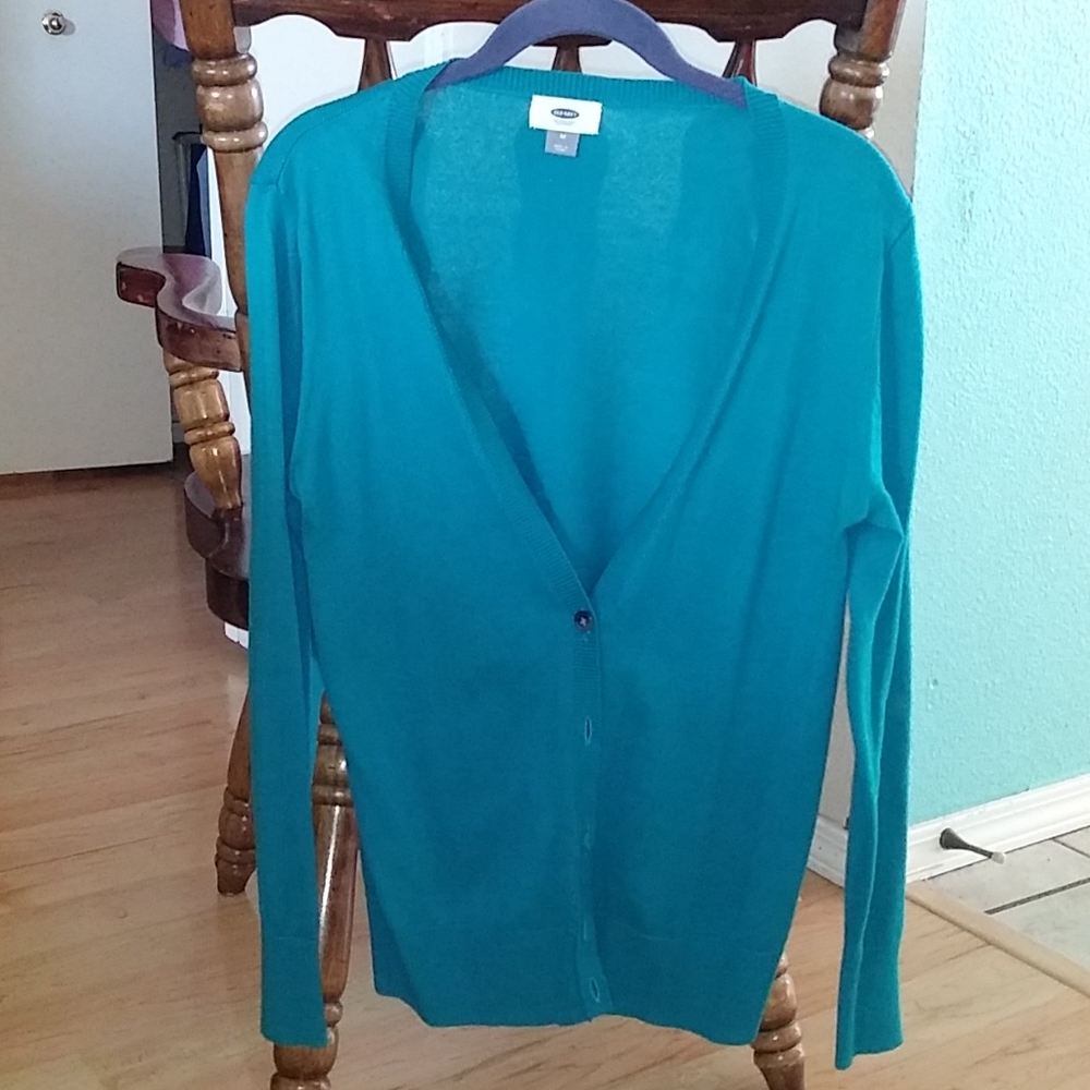Teal cardigan